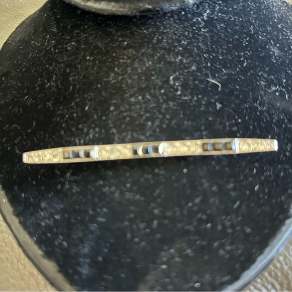 Vintage Art Deco Mid Century Modern SilverTone Pin - Picture 2 of 4